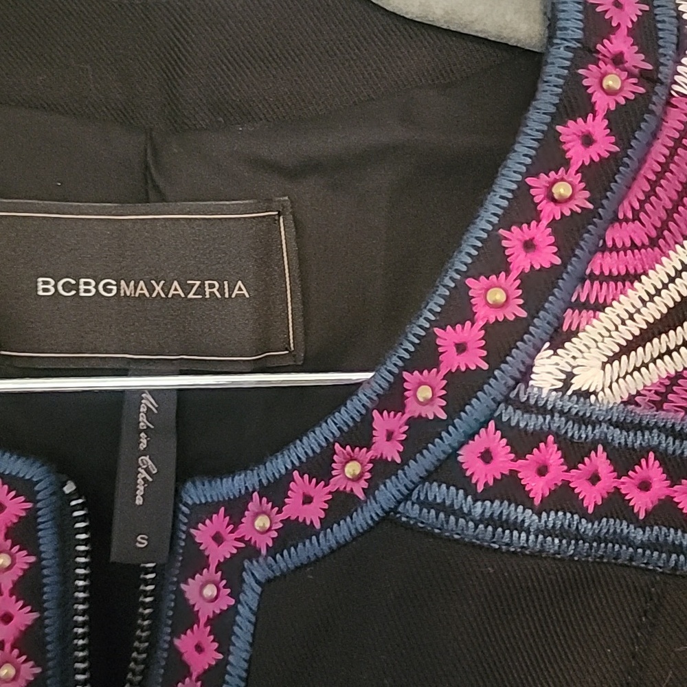 BCBGMaxAzria Embroidered Cropped Jacket - Picture 2 of 3